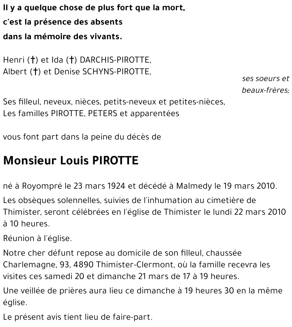 Louis PIROTTE