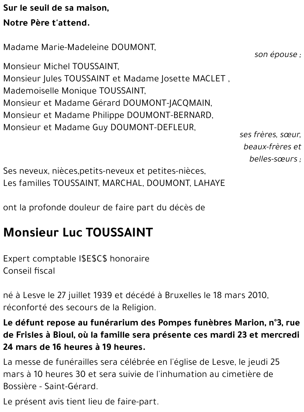 Luc TOUSSAINT