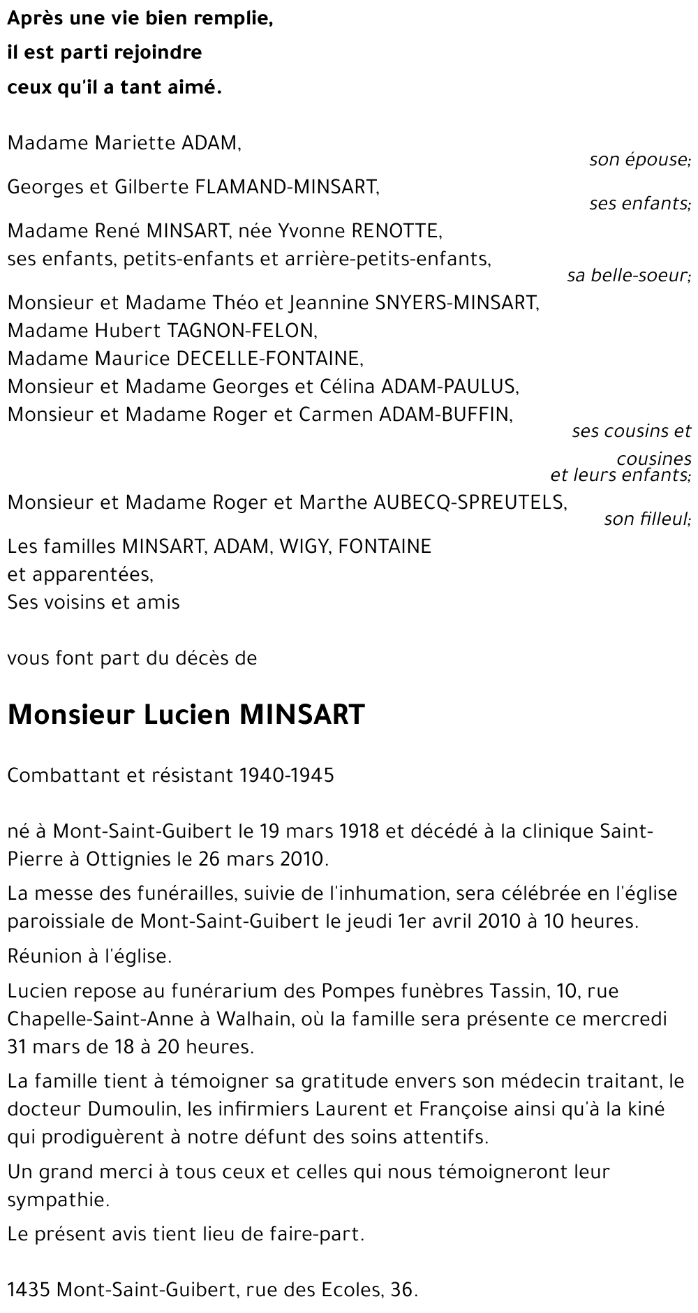 Lucien MINSART