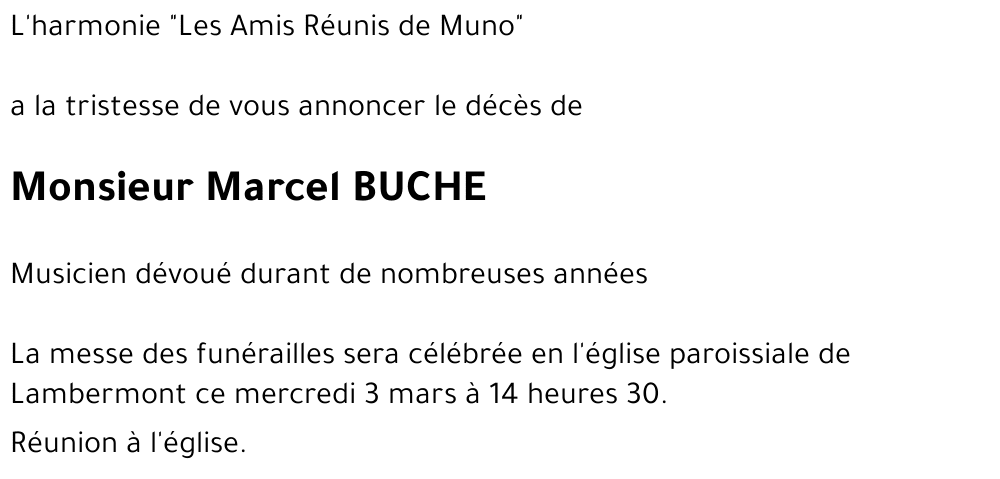 Marcel BUCHE