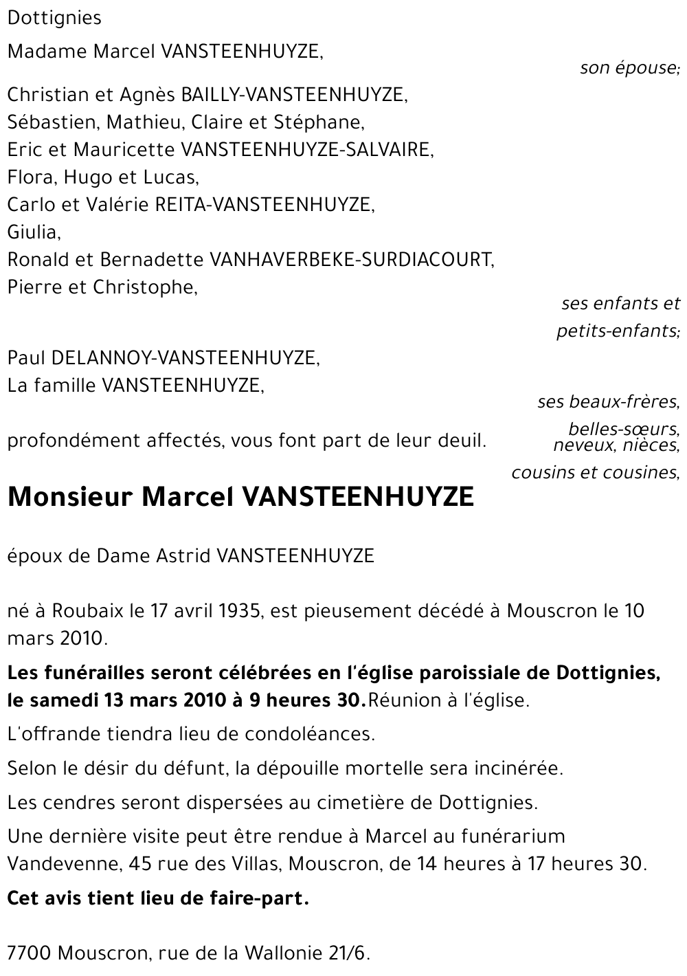 Marcel VANSTEENHUYZE