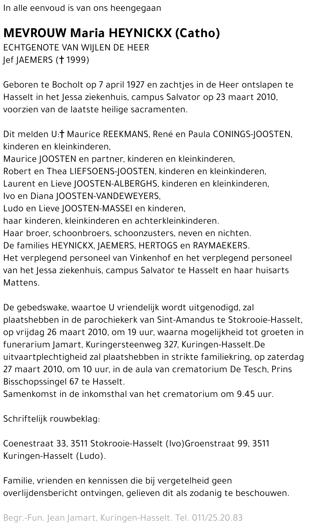 Maria Heynickx (Catho)