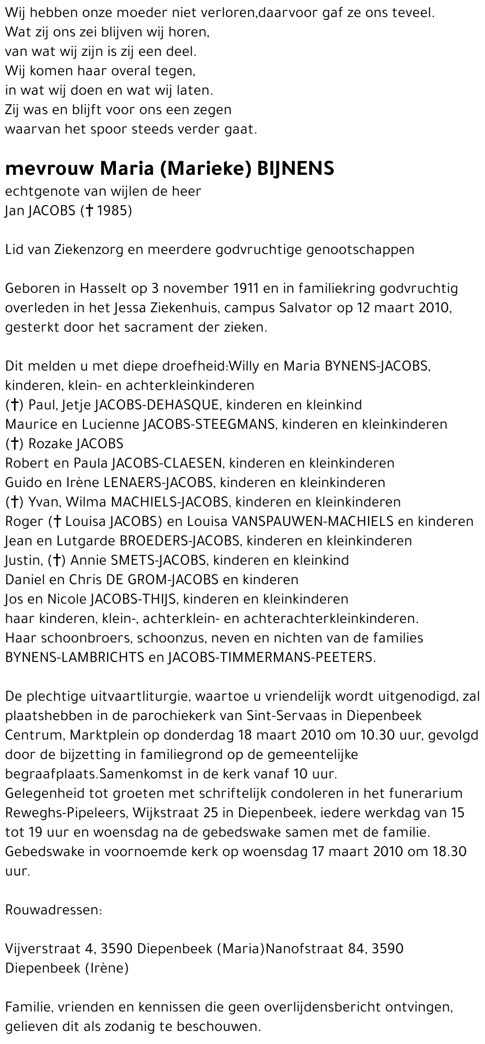 Maria (Marieke) Bijnens