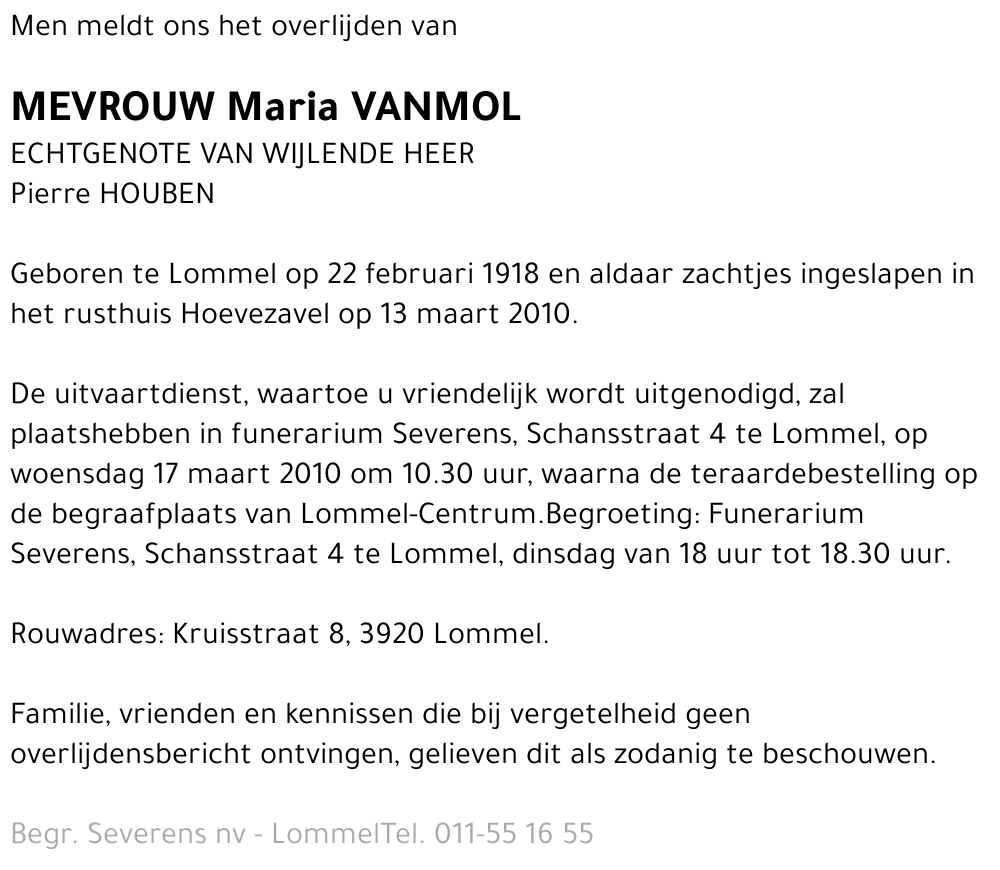 Maria Vanmol