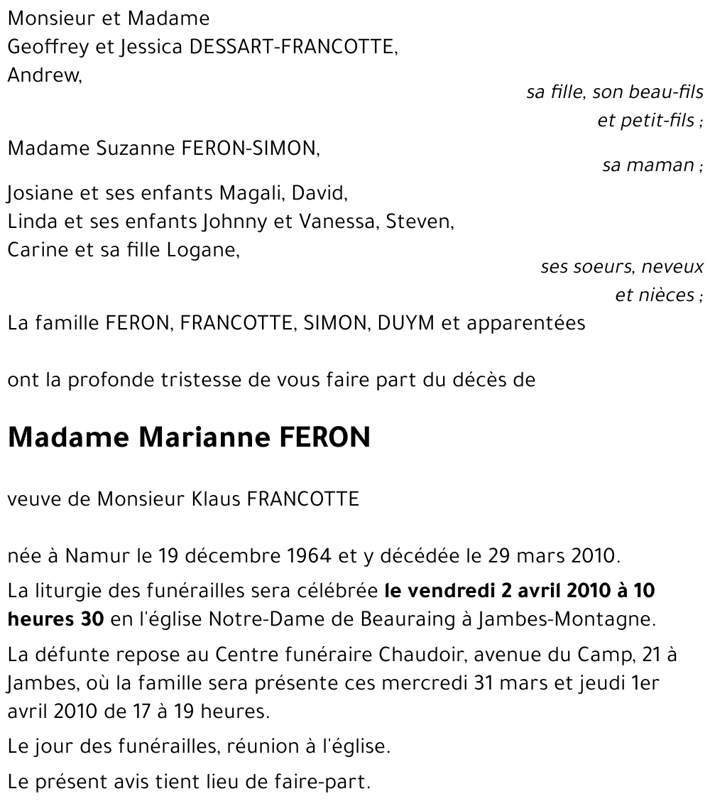 Marianne FERON