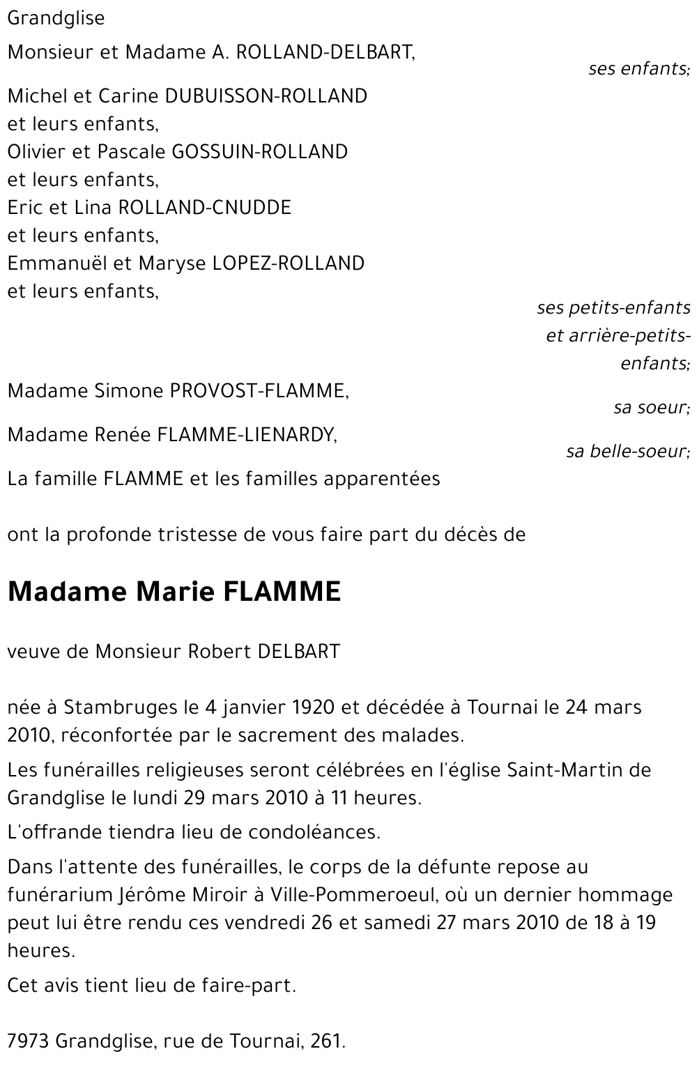 Marie FLAMME