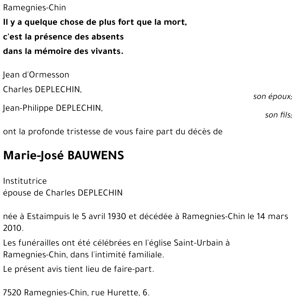 Marie-José BAUWENS