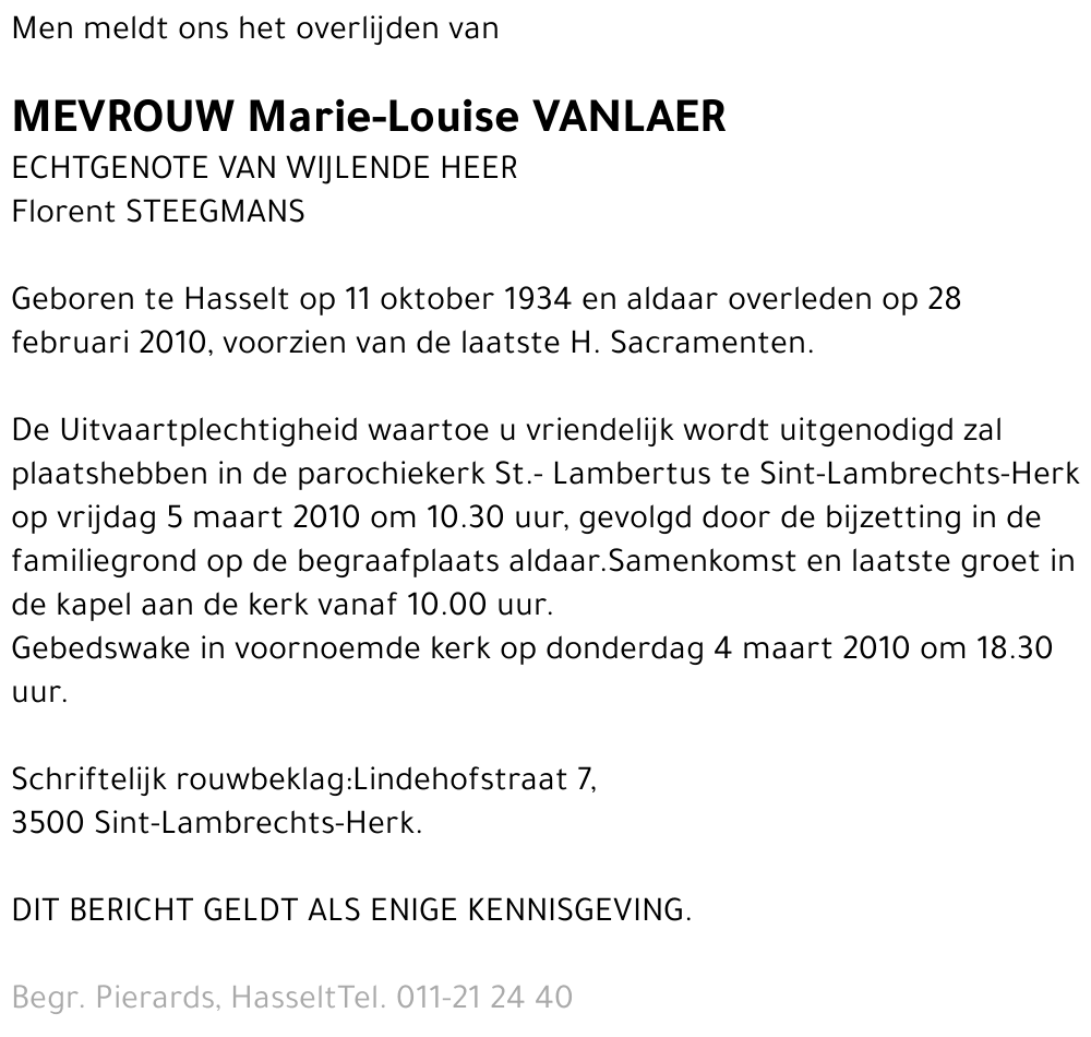 Marie-Louise Vanlaer