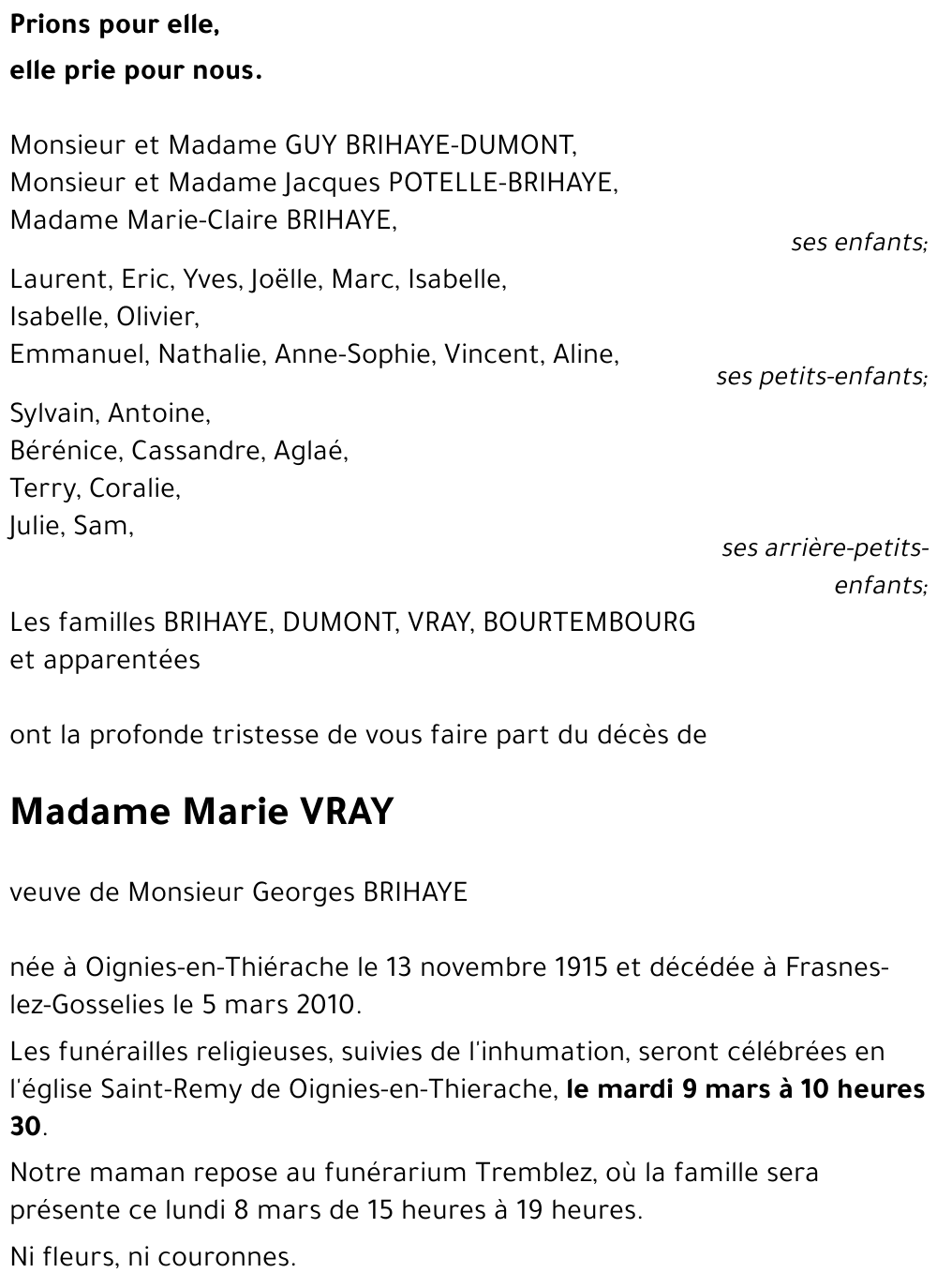 Marie VRAY