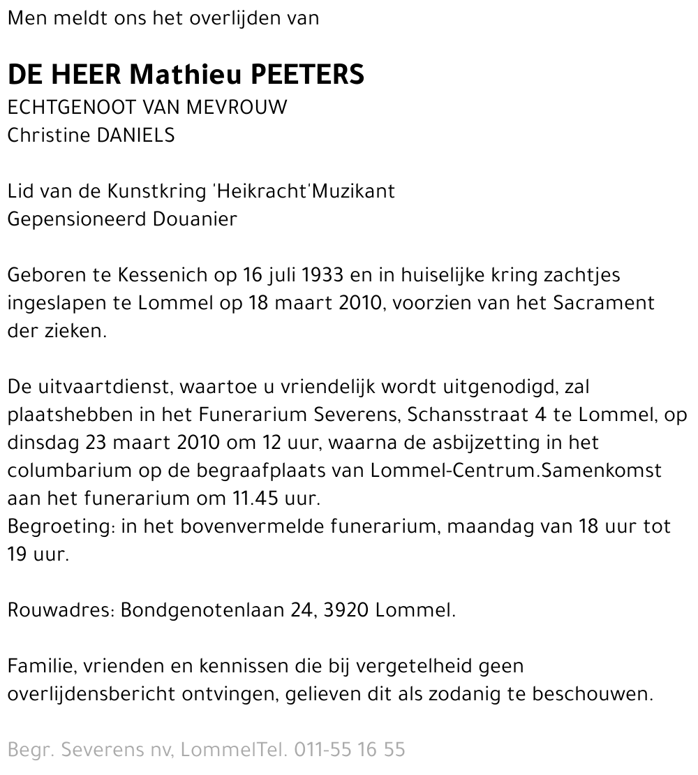 Mathieu Peeters