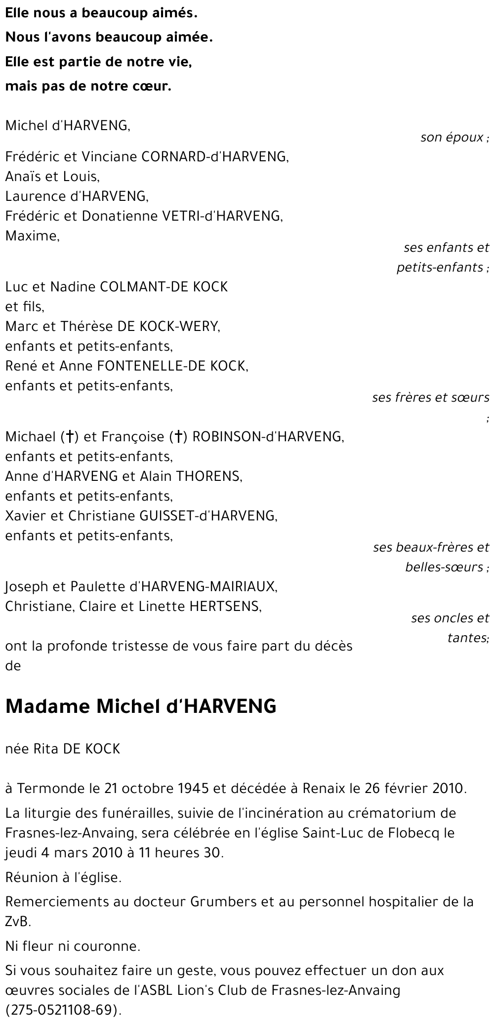 Michel d'HARVENG