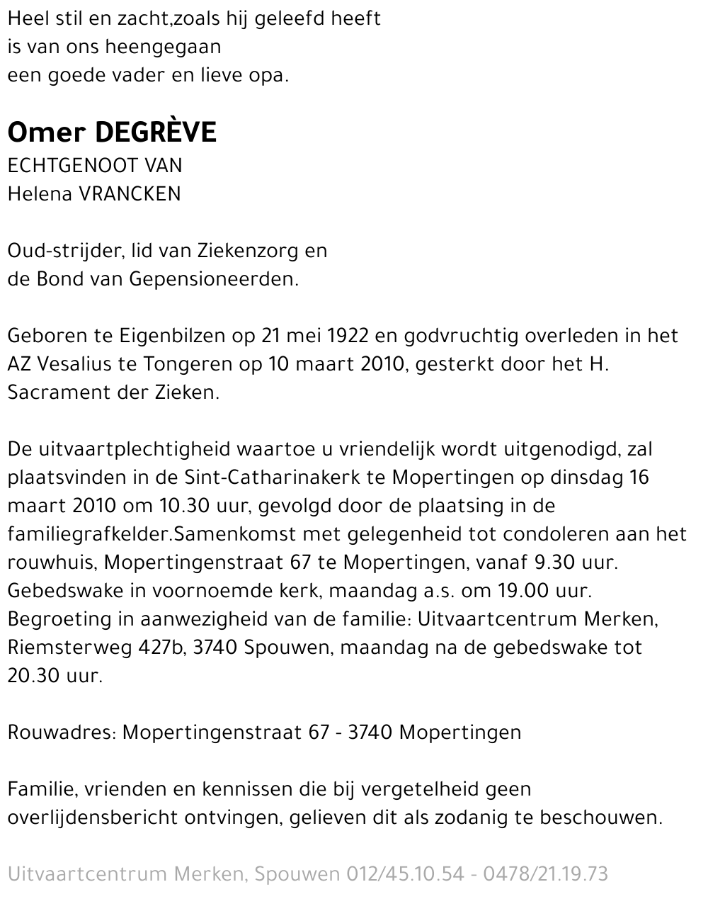 Omer Degrève