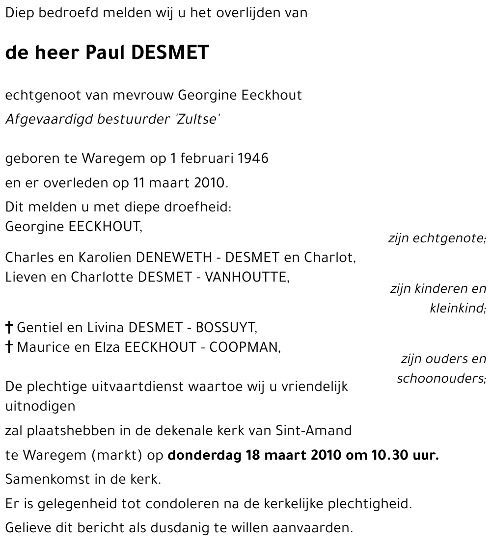Paul DESMET