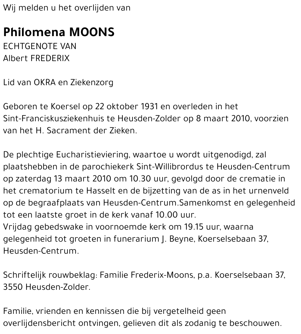 Philomena Moons