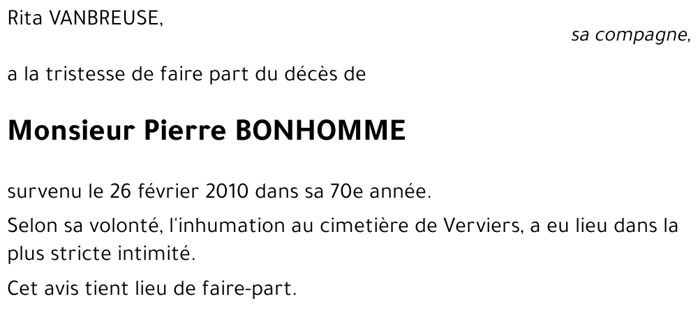 Pierre BONHOMME