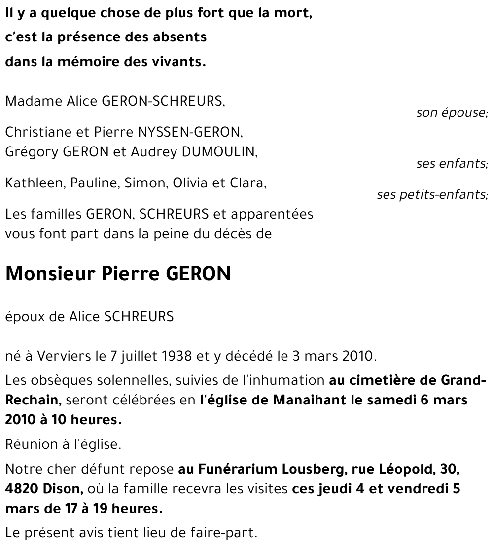 Pierre GERON