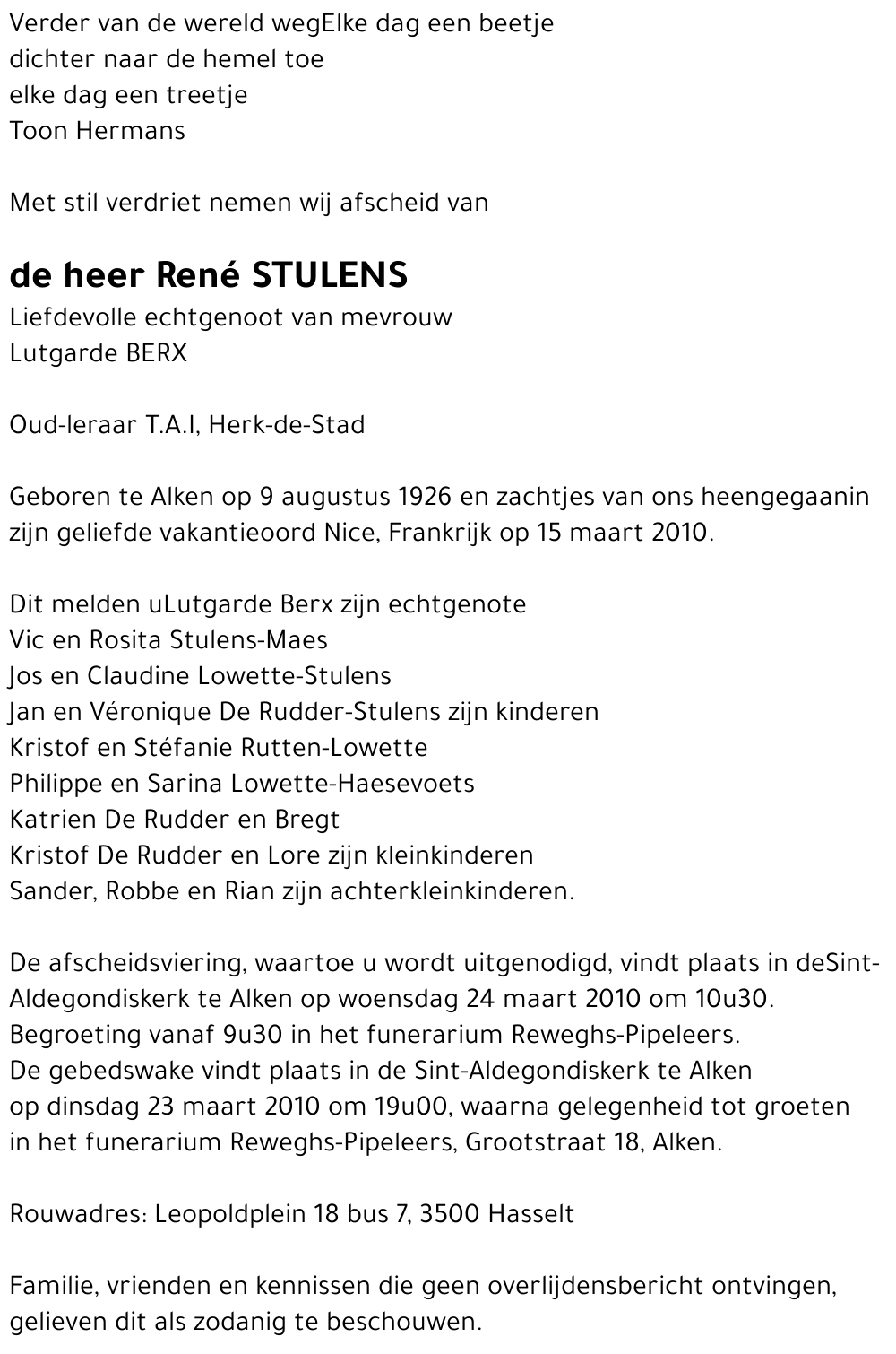 René Stulens