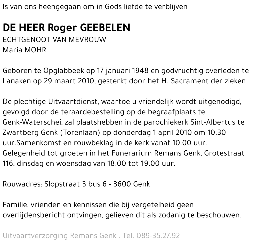 Roger GEEBELEN