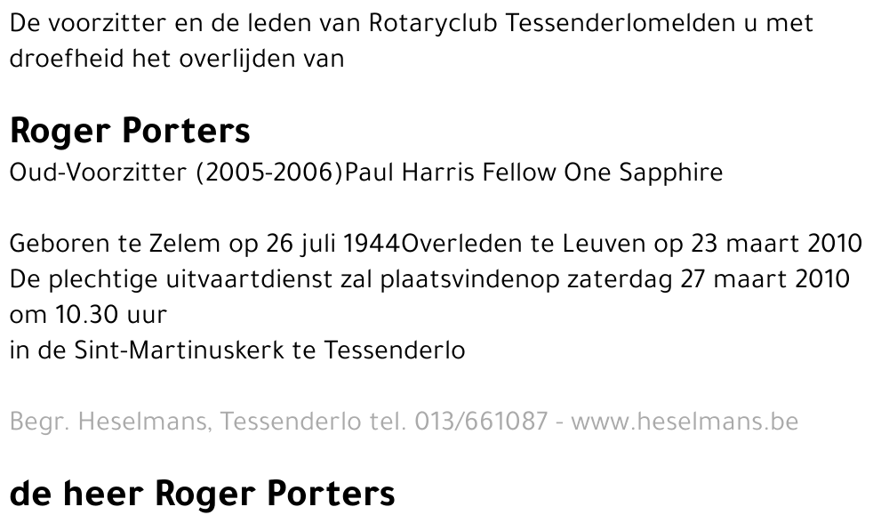Roger Porters