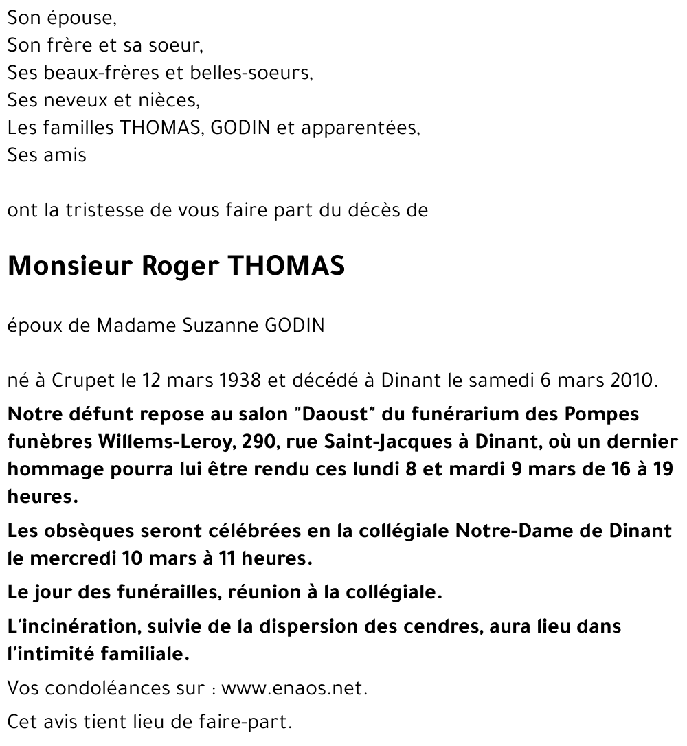 Roger THOMAS