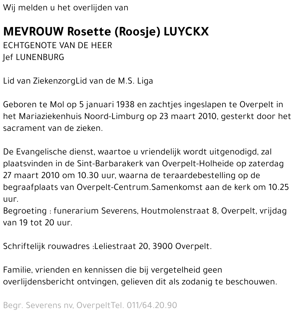 Rosette Luyckx