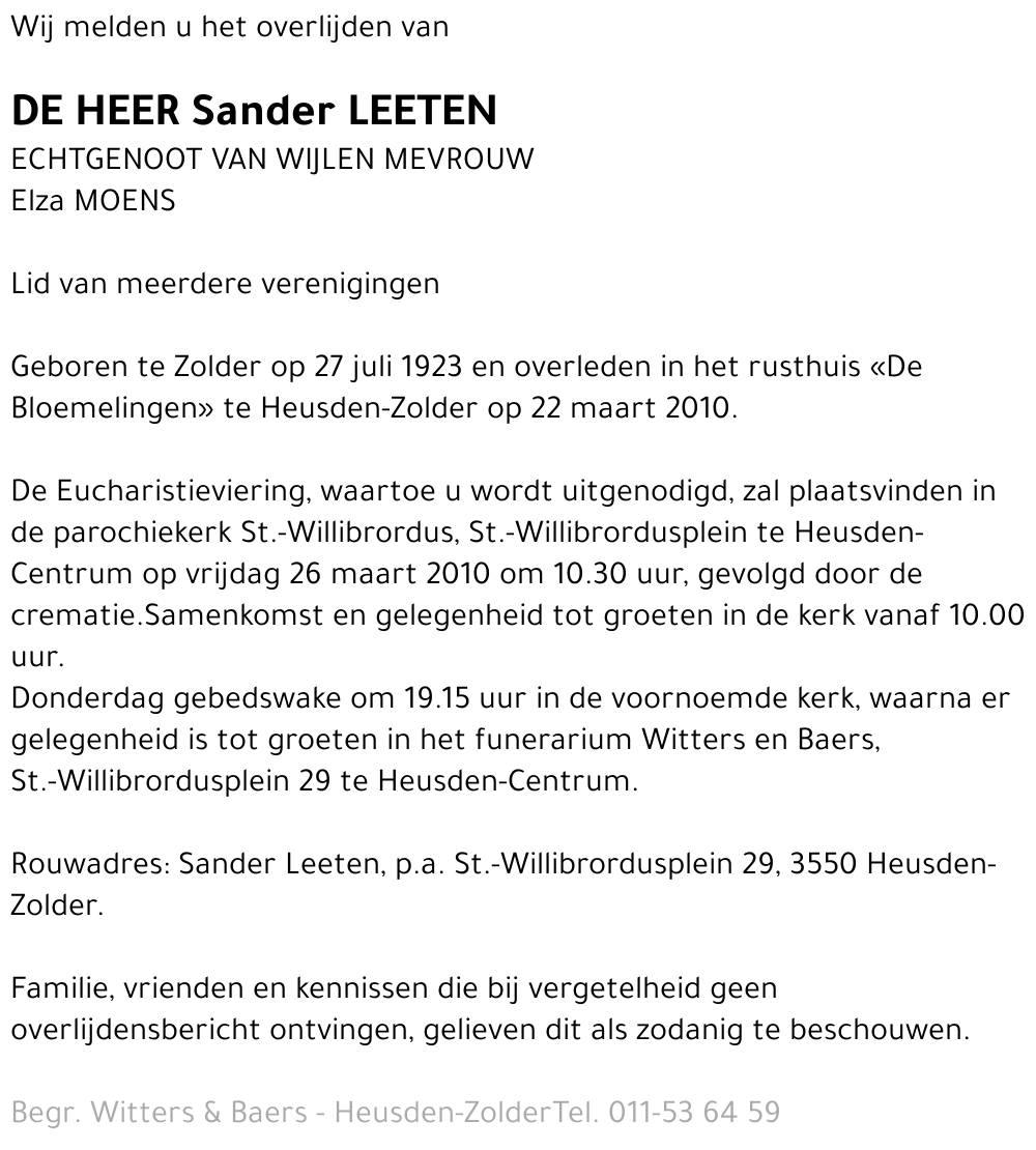 Sander Leeten