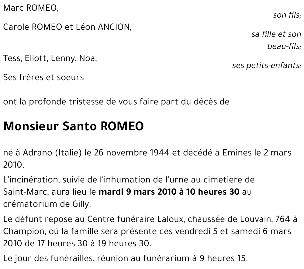 Santo ROMEO