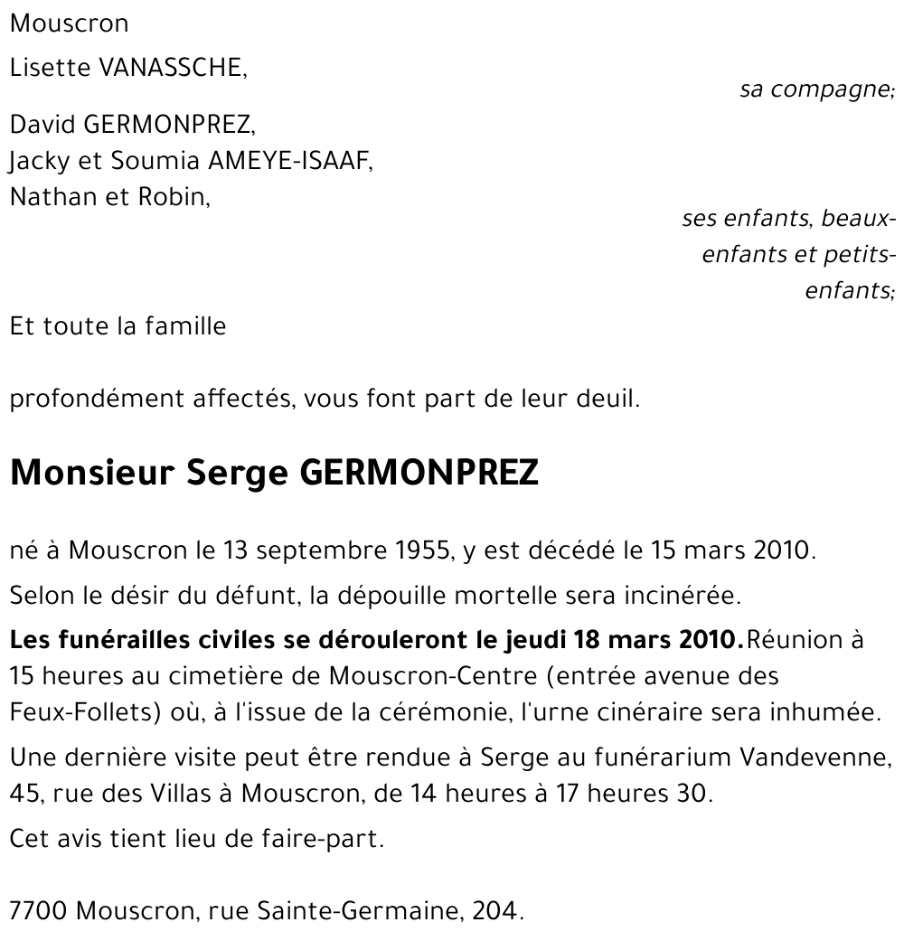 Serge GERMONPREZ