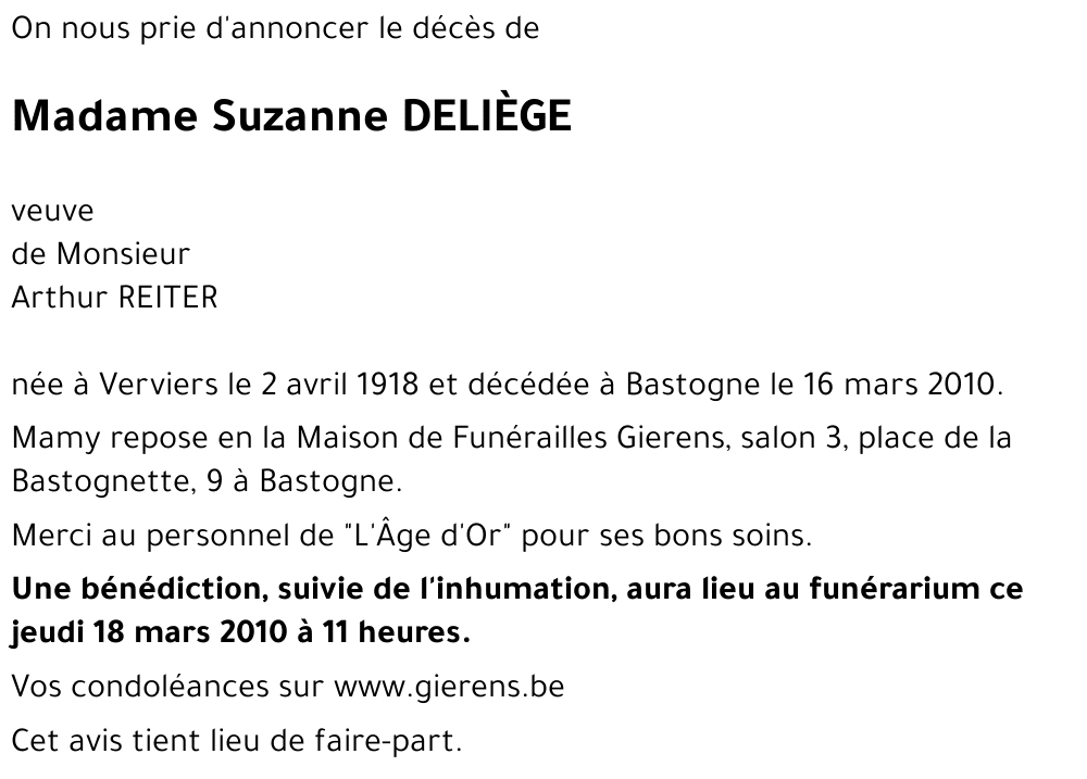 Suzanne DELIÈGE