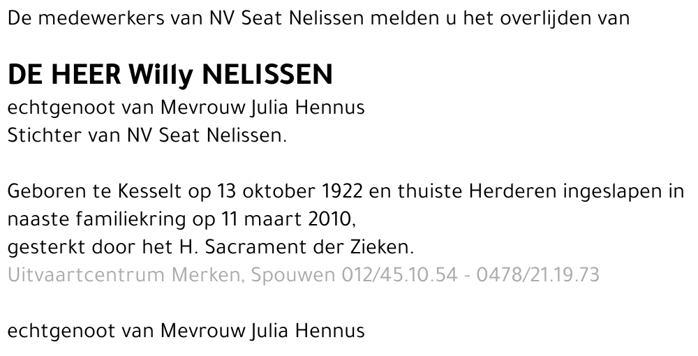 Willy Nelissen