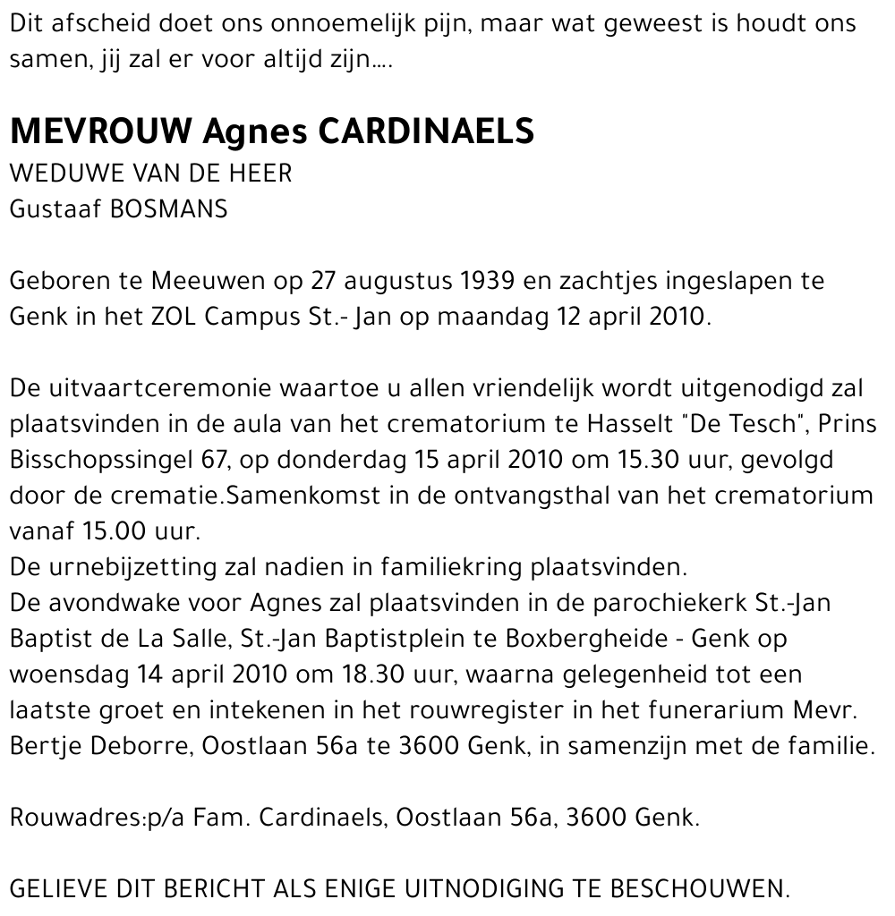 Agnes CARDINAELS