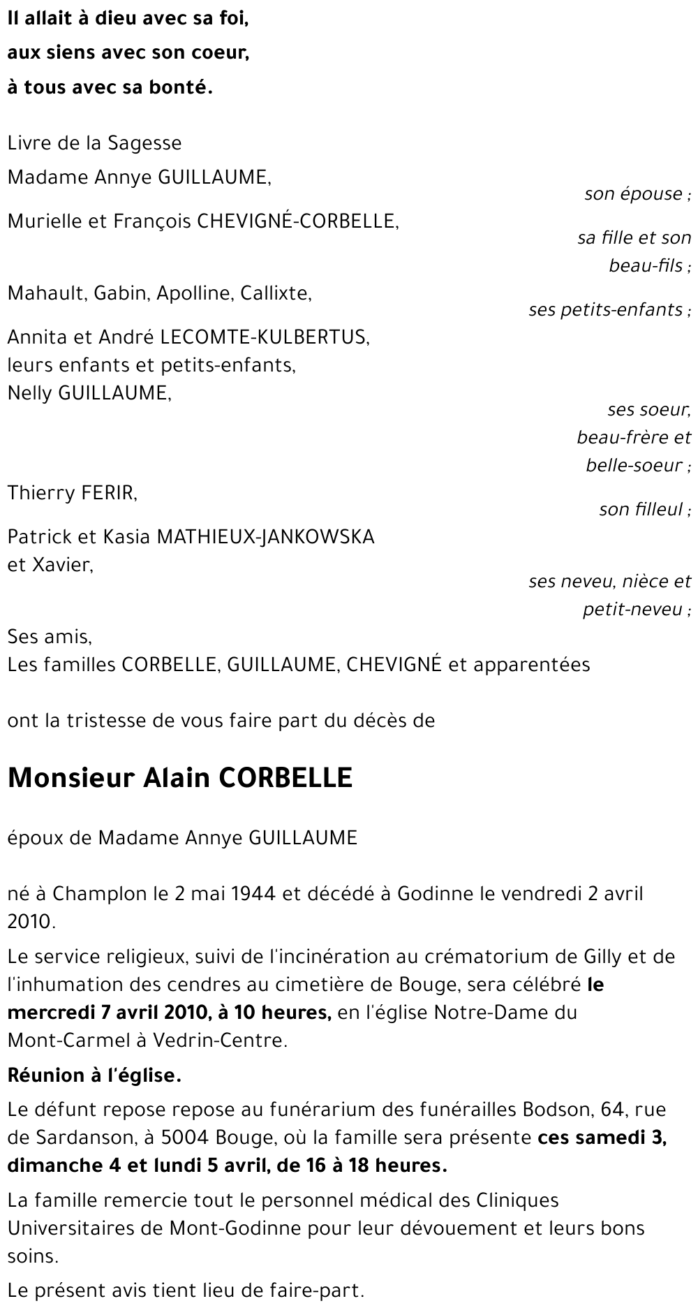 Alain CORBELLE
