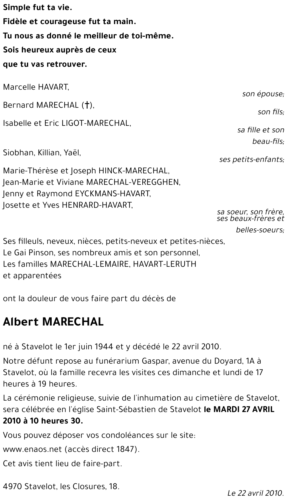 Albert MARECHAL