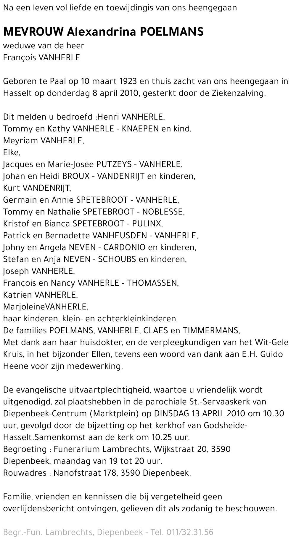 Alexandrina POELMANS