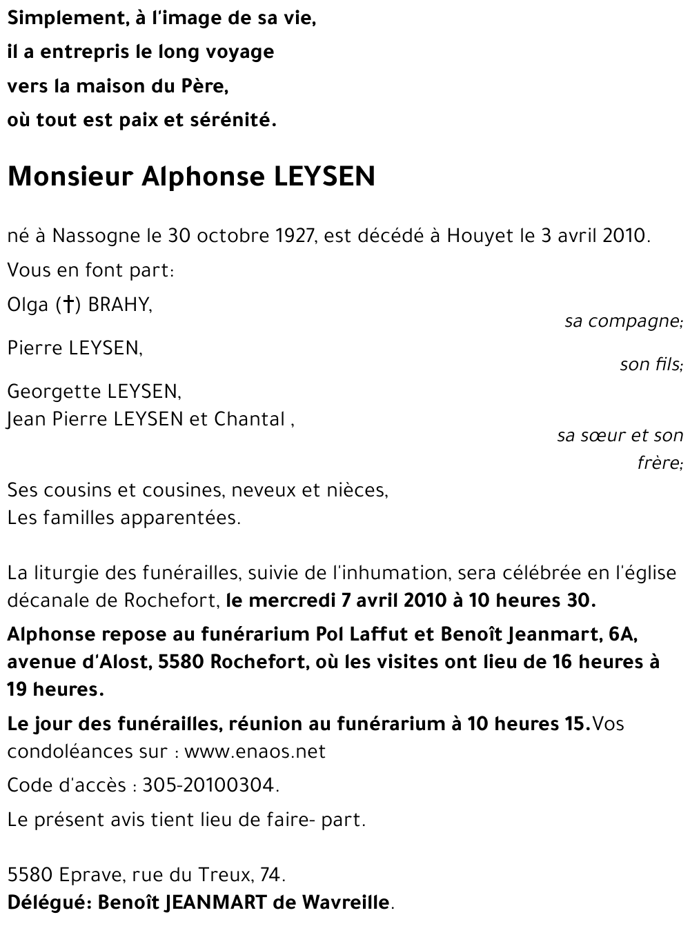 Alphonse LEYSEN