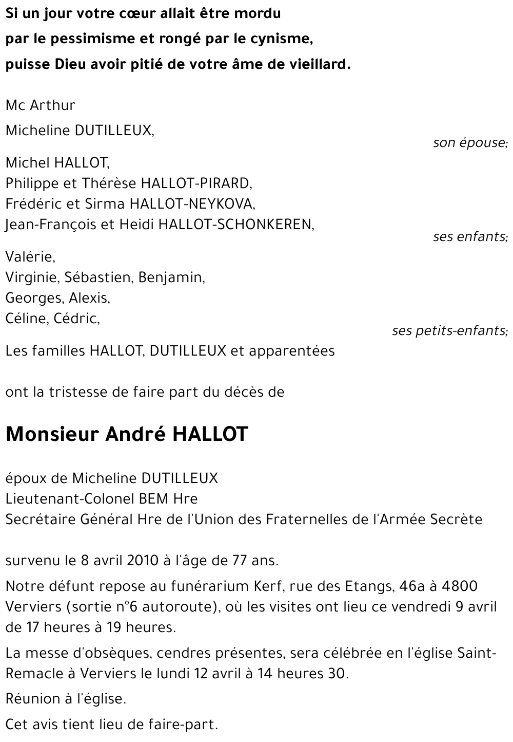 André HALLOT