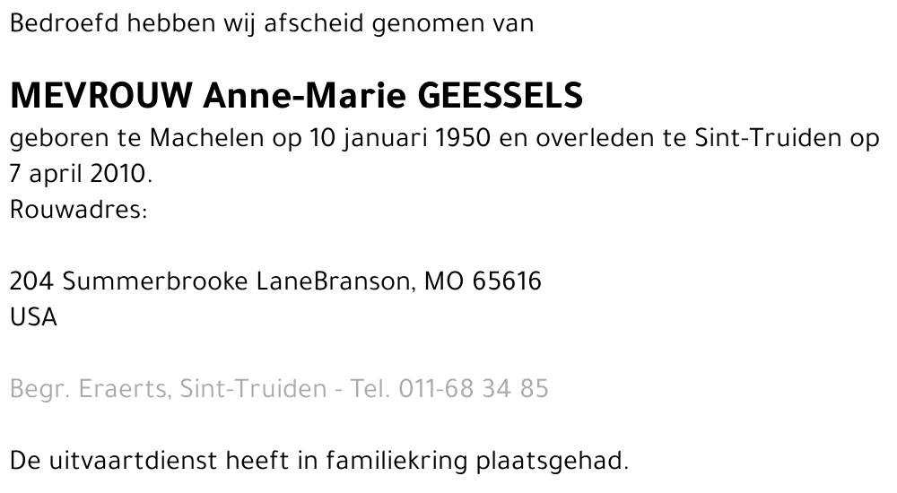 Anne-Marie Geessels