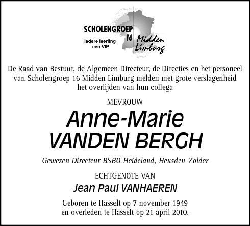 Anne-Marie Vanden Bergh