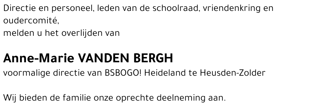 Anne-Marie Vanden Bergh