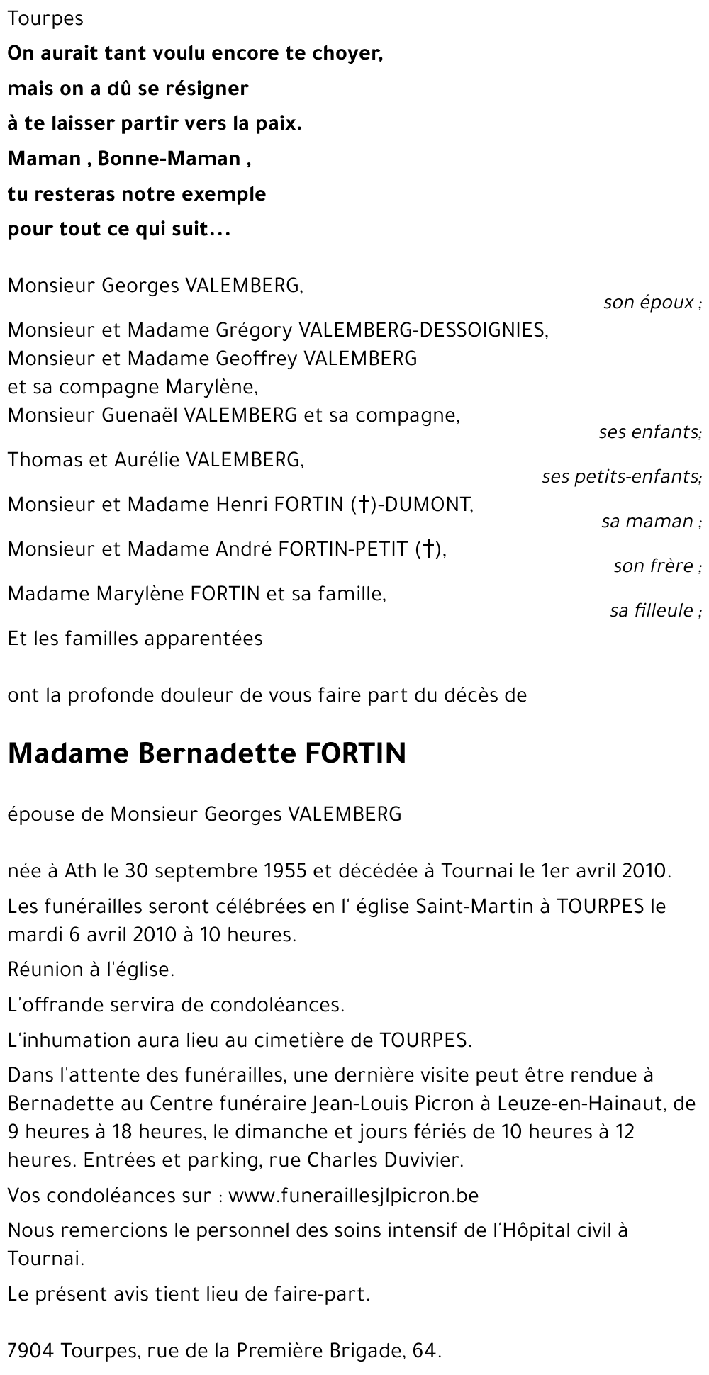 Bernadette FORTIN