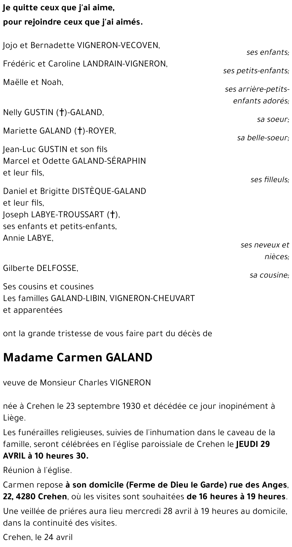 Carmen GALAND