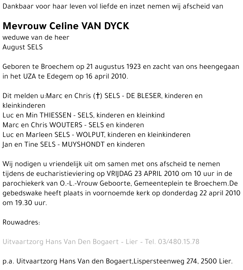 Celine Van Dyck
