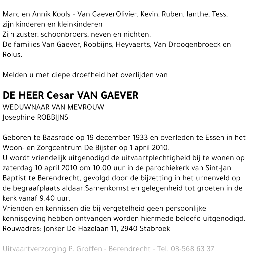 Cesar Van Gaever