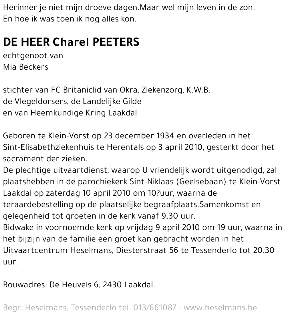 Charel Peeters