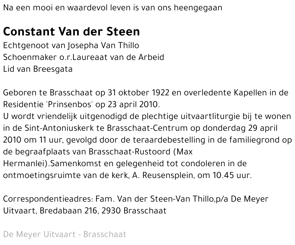 Constant Van der Steen