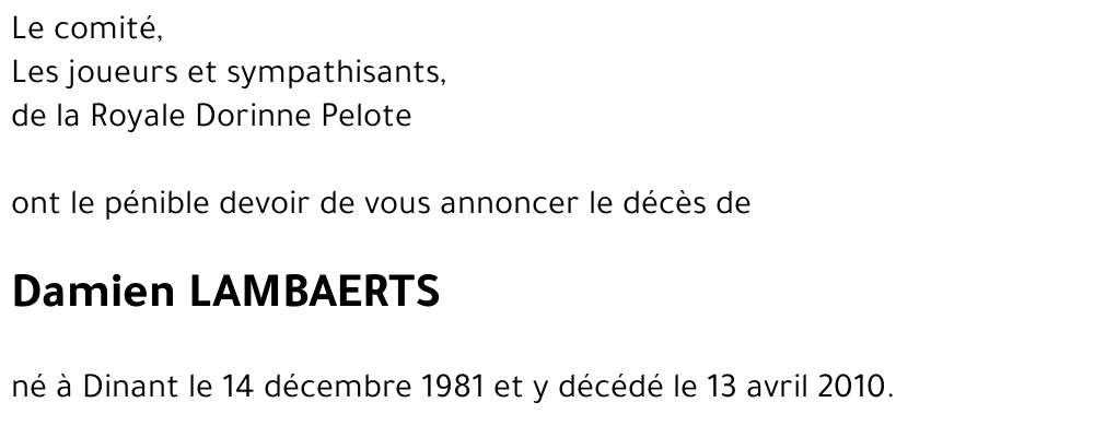 Damien LAMBAERTS