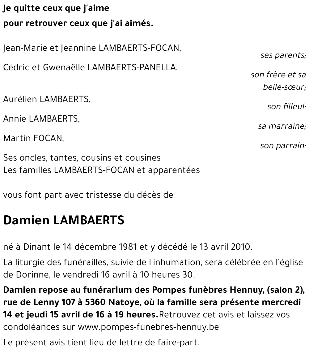 Damien LAMBAERTS