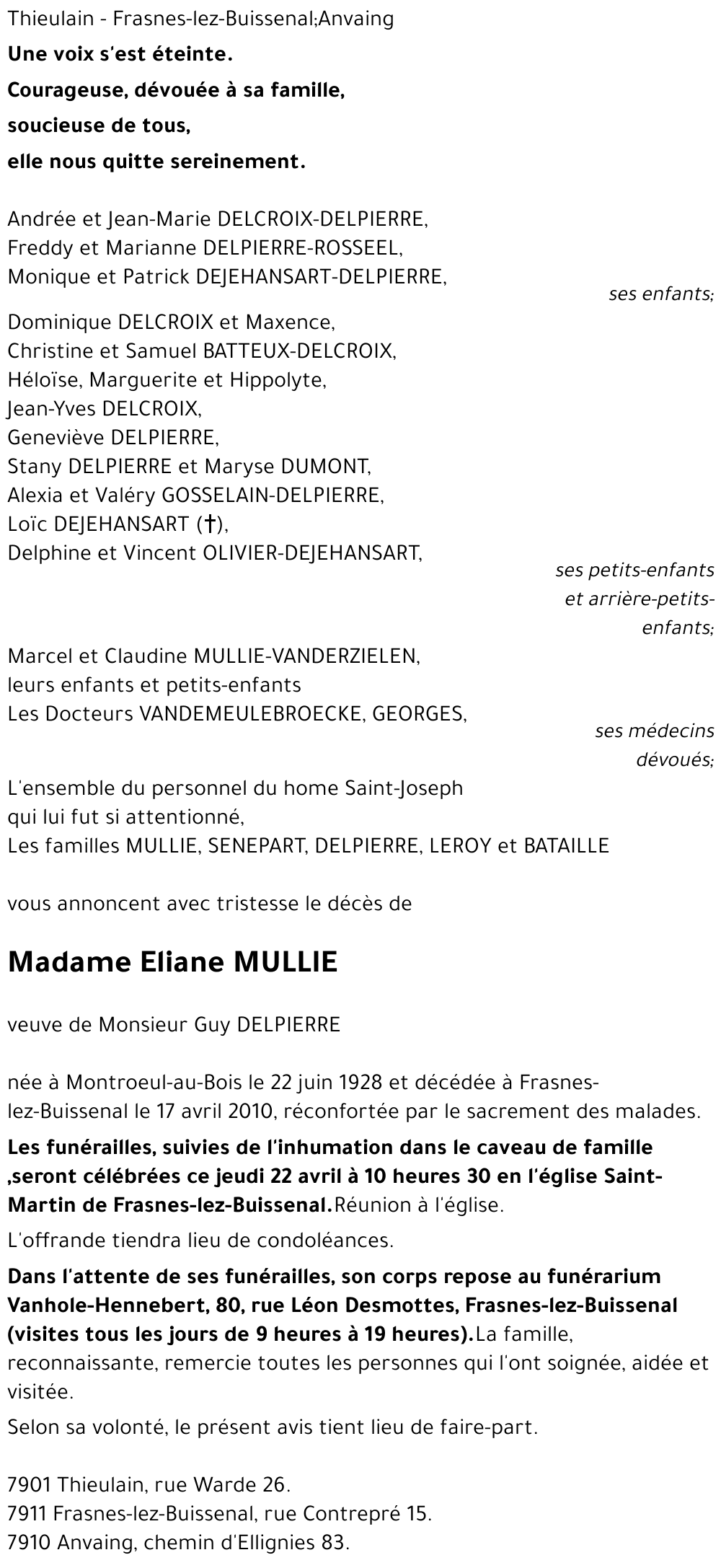 Eliane MULLIE