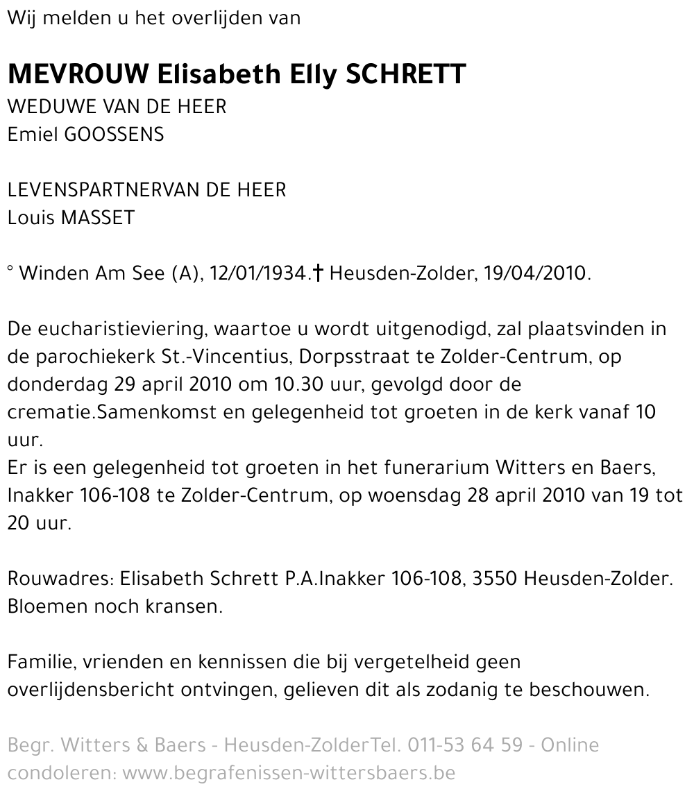 Elisabeth Elly Schrett