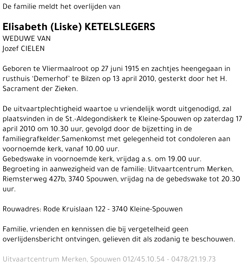 Elisabeth Ketelslegers